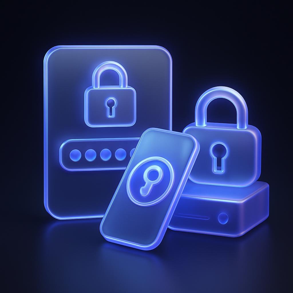 Visual representation of 2FA authentication and cold storage to clarify advanced security features.