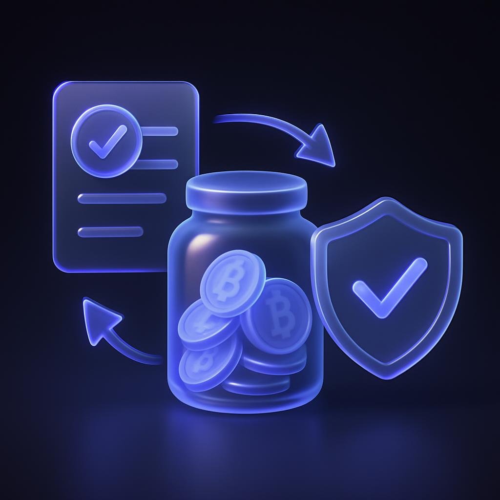 Diagram explaining proof of reserves process