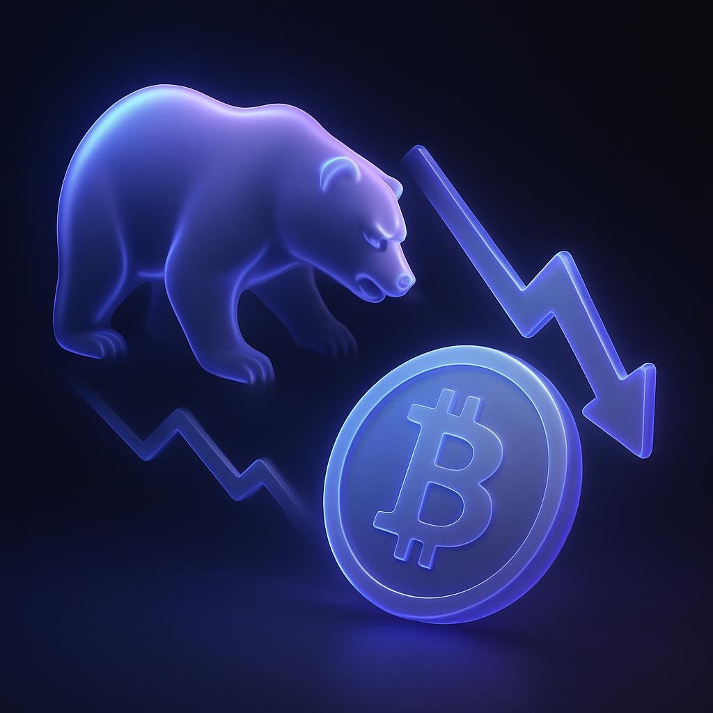 Illustrate the concept of a bear market and capitulation in cryptocurrency.