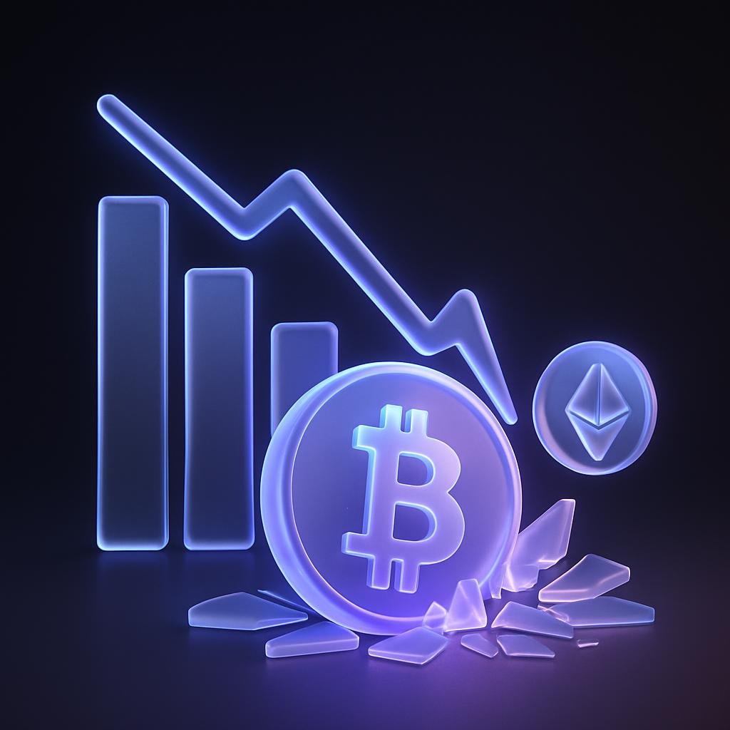 Illustrate the February 2026 crash impact on crypto markets