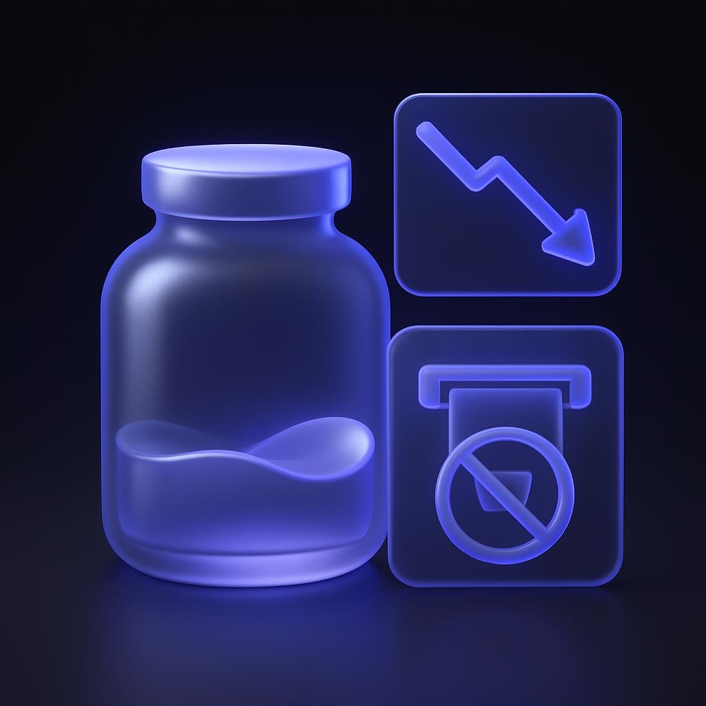 Visual representation of a liquidity crunch scenario impacting withdrawals.
