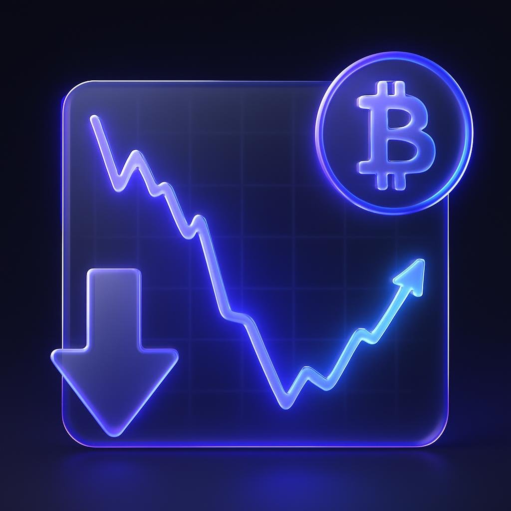 Illustrate the concept of mega crypto crash with a graph showing price plummeting and recovery phases.