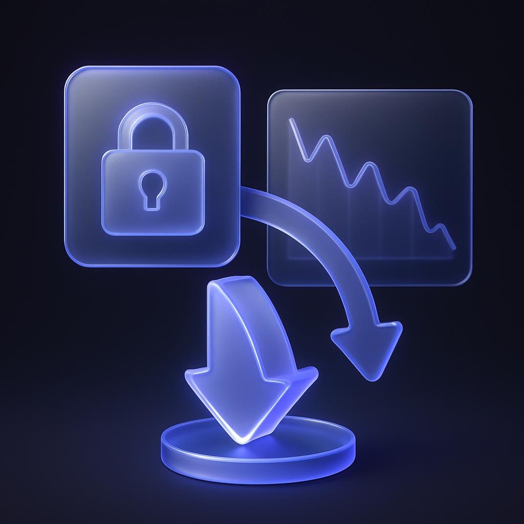 Diagram showing how withdrawal-only access works during market volatility.
