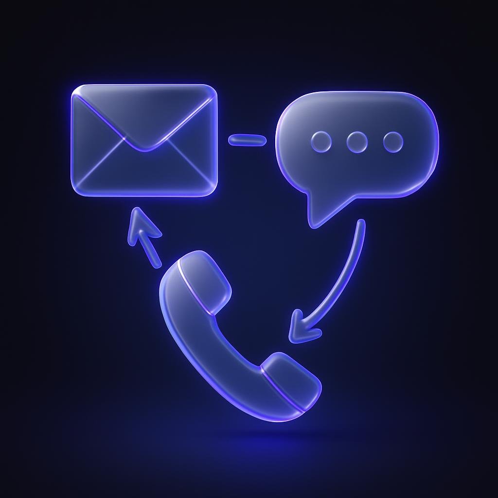 Diagram illustrating the multichannel support options (email, chat, phone) provided by Bitunix.