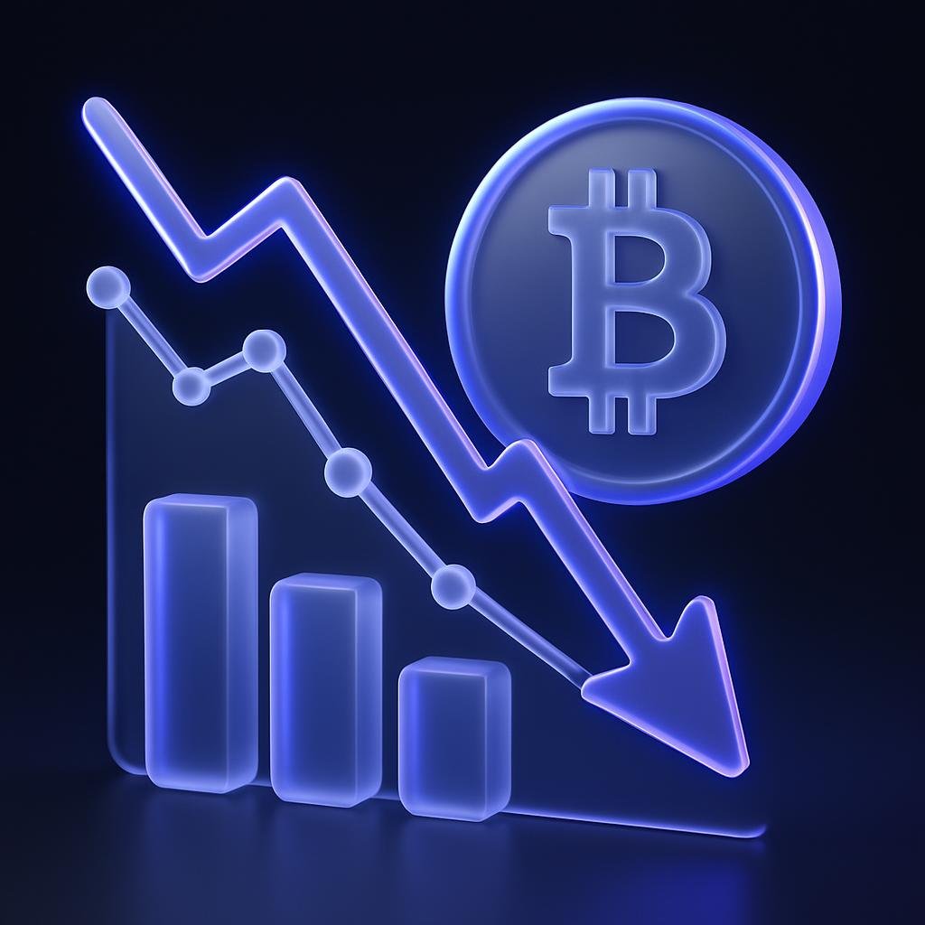 Illustrate the concept of market downturns and price corrections in cryptocurrency.
